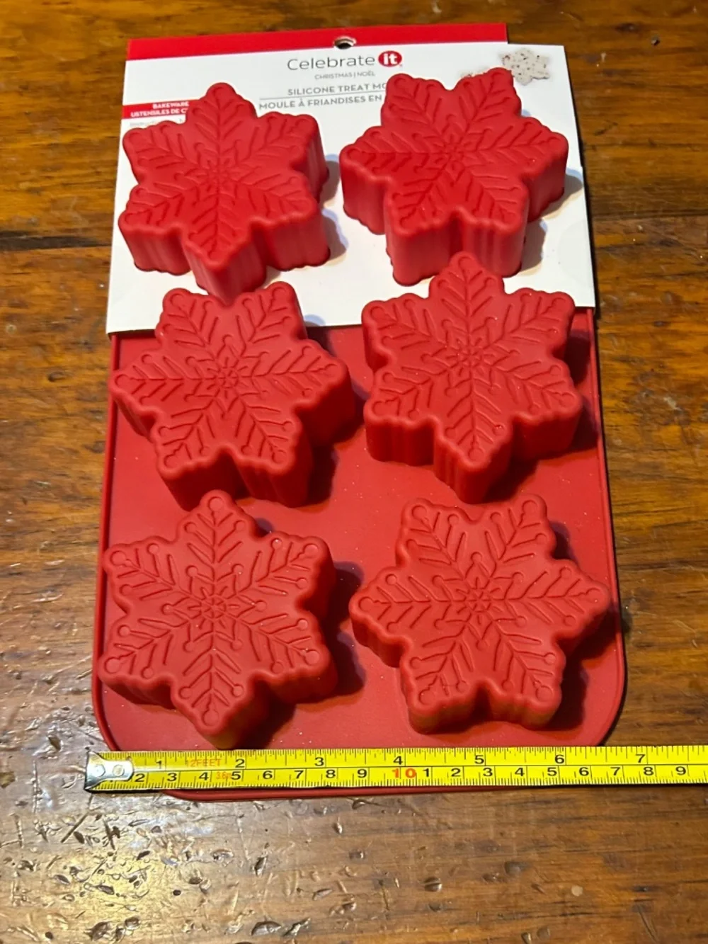 Celebrate It Holiday Christmas Snowflake Baking Silicone Candy Mold